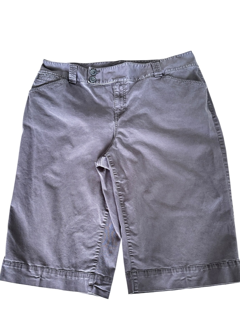 Lane Bryant Women's Plus Size 20 Bermuda Shorts Gray Brown  Comfort Stretch